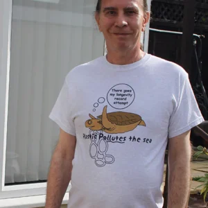 Plastic Pollutes Turtle T-Shirt - Gildan Heavy Cotton T-Shirt